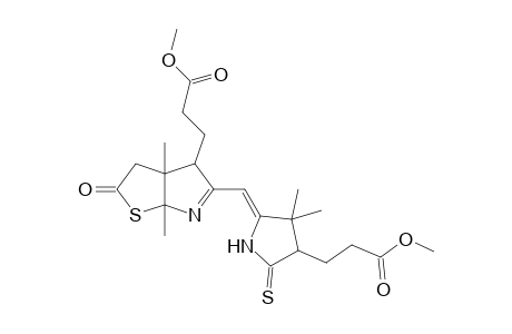 5-(5-[4-(2-Methoxycarbonyl-ethyl)-3a,6a-dimethyl-2-oxo-3,3a,4,6a-tetrahydro-2H-thieno[2,3-b]pyrrol-5-ylmethylene])-4,4-dimethyl-2-thioxo-3-(2-methoxycarbonylethyl)pyrrol
