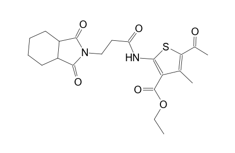 ethyl 5-acetyl-2-{[3-(1,3-dioxooctahydro-2H-isoindol-2-yl)propanoyl]amino}-4-methyl-3-thiophenecarboxylate