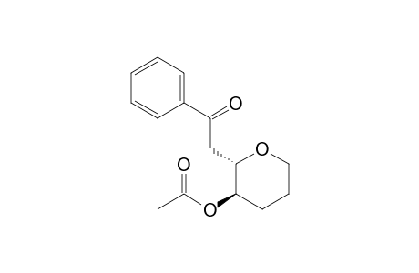 (+-)-(2S,3R)-2-(2-Oxo-2-phenylethyl)tetrahydro-2H-3-pyranyl acetate