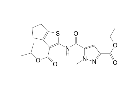 ethyl 5-({[3-(isopropoxycarbonyl)-5,6-dihydro-4H-cyclopenta[b]thien-2-yl]amino}carbonyl)-1-methyl-1H-pyrazole-3-carboxylate