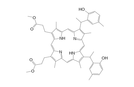 21H,23H-Porphine-2,18-dipropanoic acid, 7,12-bis[1-(2-hydroxy-5-methylphenyl)ethyl]-3,8,13,17-tetramethyl-, dimethyl ester, (R*,R*)-
