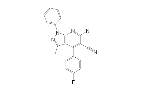 6-Amino-4-(4-fluorophenyl)-3-methyl-1-phenyl-1H-pyrazolo[3,4-B]pyridine-5-carbonitrile