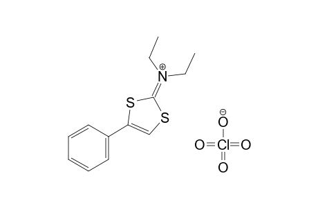diethyl(4-phenyl-1,3-dithiol-2-ylidene)ammonium perchlorate