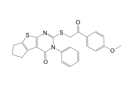 4H-cyclopenta[4,5]thieno[2,3-d]pyrimidin-4-one, 3,5,6,7-tetrahydro-2-[[2-(4-methoxyphenyl)-2-oxoethyl]thio]-3-phenyl-