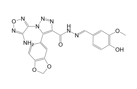 1-(4-amino-1,2,5-oxadiazol-3-yl)-5-(1,3-benzodioxol-5-yl)-N'-[(E)-(4-hydroxy-3-methoxyphenyl)methylidene]-1H-1,2,3-triazole-4-carbohydrazide