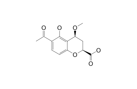 RUAKURIC-ACID;6-ACETYL-5-HYDROXY-4-METHOXY-CHROMAN-2-CARBOXYLYC-ACID;2,4-CIS