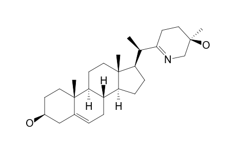 20-EPI-25-BETA-HYDROXYVERAZINE;(3S,20R,25R)-22,26-IMINOCHOLESTA-5,22(N)-DIEN-3,25-DIOL