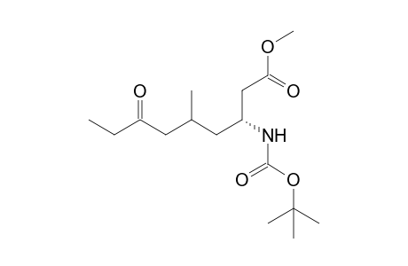 (3R)-3-(tert-butoxycarbonylamino)-7-keto-5-methyl-pelargonic acid methyl ester