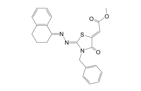 methyl (2Z)-2-[(2Z)-3-benzyl-4-oxo-2-[(E)-tetralin-1-ylidenehydrazono]thiazolidin-5-ylidene]acetate