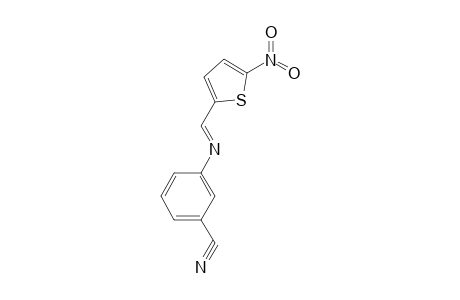 3-([(E)-(5-Nitro-2-thienyl)methylidene]amino)benzonitrile