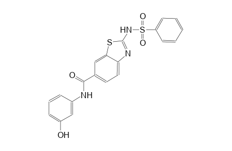 6-benzothiazolecarboxamide, N-(3-hydroxyphenyl)-2-[(phenylsulfonyl)amino]-