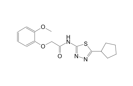 N-(5-cyclopentyl-1,3,4-thiadiazol-2-yl)-2-(2-methoxyphenoxy)acetamide