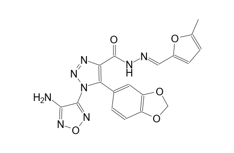 1-(4-amino-1,2,5-oxadiazol-3-yl)-5-(1,3-benzodioxol-5-yl)-N'-[(E)-(5-methyl-2-furyl)methylidene]-1H-1,2,3-triazole-4-carbohydrazide