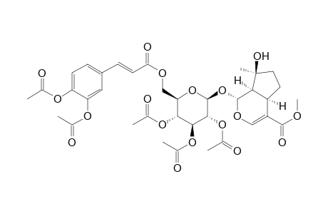 Cyclopenta[c]pyran-4-carboxylic acid, 1,4a,5,6,7,7a-hexahydro-7-hydroxy-7-methyl-1-[[2,3,4-tri-O-acetyl-6-O -[3-[3,4-bis(acetyloxy)phenyl]-1-oxo-2-propenyl]-.beta.-D-glucopyranosyl]oxy]-, methyl ester, [1S-[1.alpha.(E),4a.alpha.,7.alpha.,7a.alpha.]]-