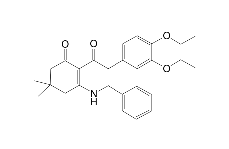 2-Cyclohexen-1-one, 2-[2-(3,4-diethoxyphenyl)acetyl]-5,5-dimethyl-3-[(phenylmethyl)amino]-