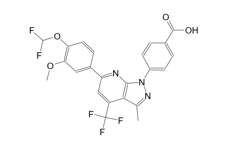 benzoic acid, 4-[6-[4-(difluoromethoxy)-3-methoxyphenyl]-3-methyl-4-(trifluoromethyl)-1H-pyrazolo[3,4-b]pyridin-1-yl]-