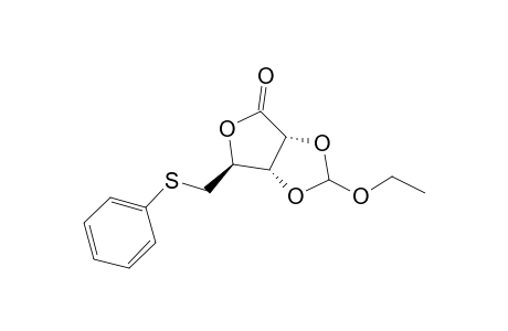D-Ribonic acid, 2,3-O-(ethoxymethylene)-5-S-phenyl-5-thio-, .gamma.-lactone