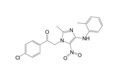 1-(4-Chlorophenacyl)-2-methyl-5-nitro-4-(o-tolylamino)-imidazole