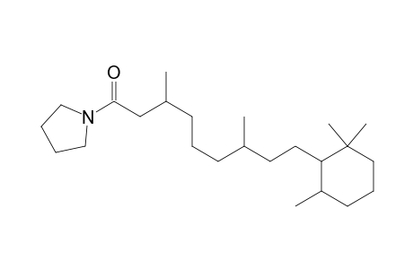 Pyrrolidine, 1-[3,7-dimethyl-1-oxo-9-(2,2,6-trimethylcyclohexyl)nonyl]-