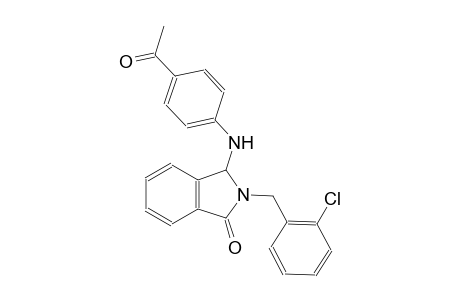 1H-isoindol-1-one, 3-[(4-acetylphenyl)amino]-2-[(2-chlorophenyl)methyl]-2,3-dihydro-