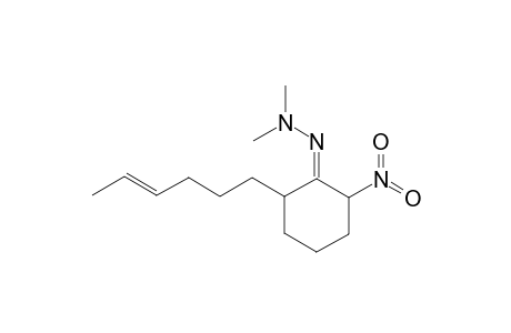 2-[(4E)-4-Hexenyl]-6-nitrocyclohexanone dimethylhydrazone