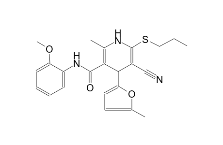 5-cyano-N-(2-methoxyphenyl)-2-methyl-4-(5-methyl-2-furanyl)-6-(propylthio)-1,4-dihydropyridine-3-carboxamide