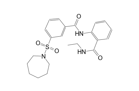 benzamide, N-ethyl-2-[[3-[(hexahydro-1H-azepin-1-yl)sulfonyl]benzoyl]amino]-