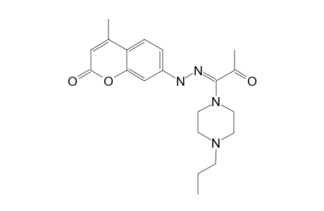 4-METHYL-7-[2-[2-OXO-1-(4-PROPYLPIPERAZIN-1-YL)-PROPYLIDENE]-HYDRAZINYL]-2H-CHROMEN-2-ONE