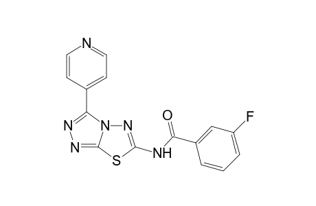3-Fluoro-N-(3-(pyridin-4-yl)-[1,2,4]triazolo[3,4-b][1,3,4]thiadiazol-6-yl)benzamide