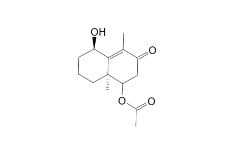 5.beta.-Acetoxy-1,4a.beta.-dimethyl-8.beta.-hydroxy-4,4a,5,6,7,8-hexahydronaphthalen-2(3H)-one