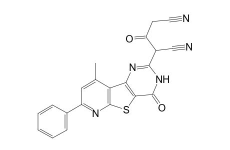 2-(9-methyl-4-oxo-7-phenyl-3H-pyrido[2,3]thieno[2,4-b]pyrimidin-2-yl)-3-oxo-pentanedinitrile