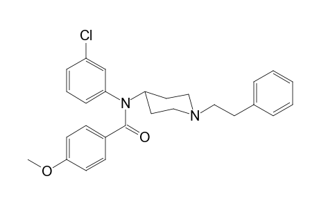 N-3-Chlorophenyl-4-methoxy-N-[1-(2-phenylethyl)piperidin-4-yl]benzamide