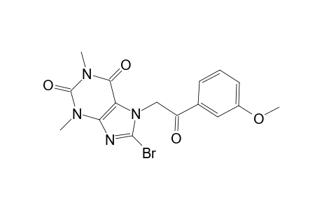 8-Bromanyl-7-[2-(3-methoxyphenyl)-2-oxidanylidene-ethyl]-1,3-dimethyl-purine-2,6-dione