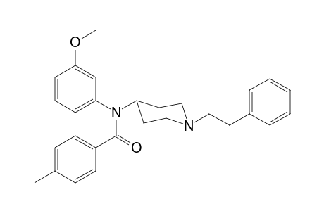 N-(3-Methoxyphenyl)-4-methyl-N-[1-(2-phenylethyl)piperidin-4-yl]benzamide