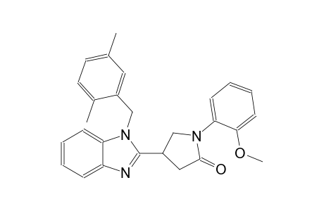 4-[1-(2,5-dimethylbenzyl)-1H-benzimidazol-2-yl]-1-(2-methoxyphenyl)-2-pyrrolidinone