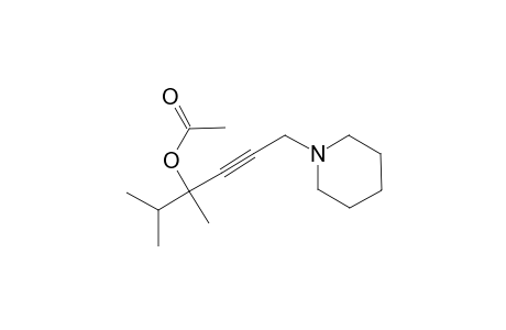 Acetic acid, 1-isopropyl-1-methyl-4-(1-piperidyl)-2-butynyl ester