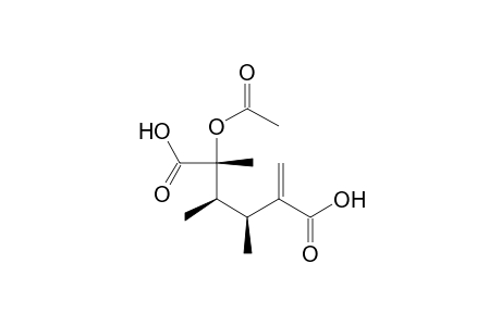 Hexanedioic acid, 2-(acetyloxy)-2,3,4-trimethyl-5-methylene-, [2R-(2R*,3R*,4S*)]-