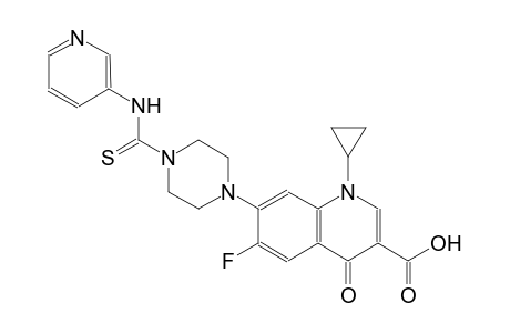 3-quinolinecarboxylic acid, 1-cyclopropyl-6-fluoro-1,4-dihydro-4-oxo-7-[4-[(3-pyridinylamino)carbonothioyl]-1-piperazinyl]-