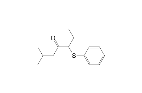 4-Heptanone, 2-methyl-5-(phenylthio)-