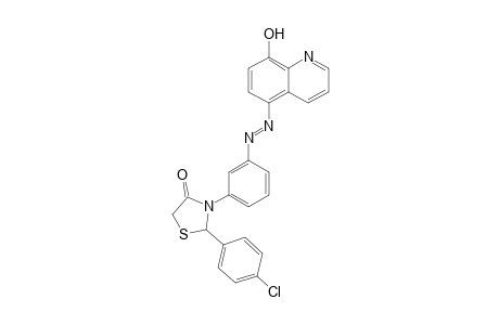 2-(4-chlorophenyl)-3-(3-((8-hydroxyquinolin-5-yl)diazenyl)phenyl)thiazolidin-4-one