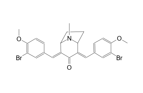 8-azabicyclo[3.2.1]octan-3-one, 2,4-bis[(3-bromo-4-methoxyphenyl)methylene]-8-methyl-, (2E,4E)-