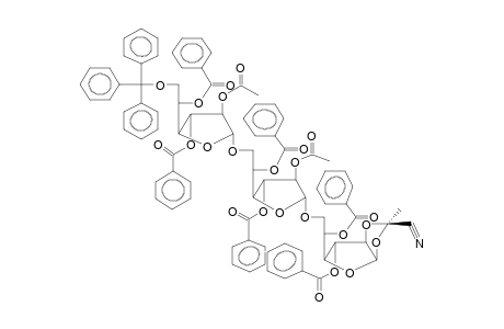 6-O-TRITYL-3,5-DI-O-BENZOYL-2-O-ACETYL-BETA-D-GALACTOFURANOSYL(1-->6')-3',5'-DI-O-BENZOYL-2'-O-ACETYL-BETA-D-GALACTOFURANOSYL(1'-->6)-3,5-DI-O-BENZOYL-1,2-O-(1-EXO-CYANO)ETHYLIDENE-ALPHA-D-GALACT