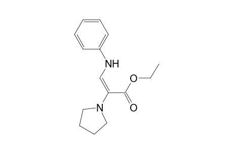 Ethyl (E)-3-phenylamino-2-(pyrrolidin-1-yl)propenoate