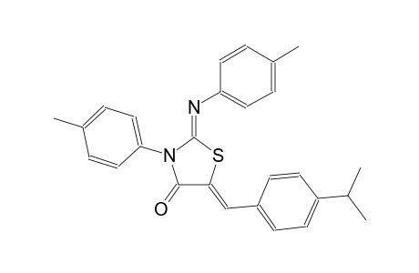 (2Z,5Z)-5-(4-isopropylbenzylidene)-3-(4-methylphenyl)-2-[(4-methylphenyl)imino]-1,3-thiazolidin-4-one