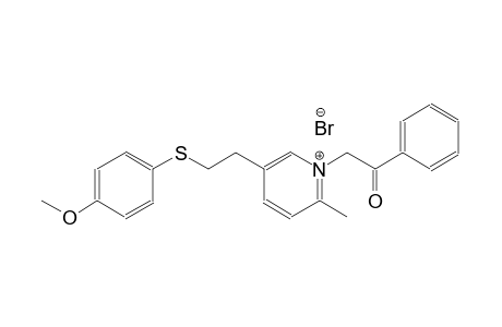 5-{2-[(4-methoxyphenyl)sulfanyl]ethyl}-2-methyl-1-(2-oxo-2-phenylethyl)pyridinium bromide