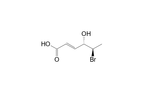 2-Hexenoic acid, 5-bromo-4-hydroxy-, [R*,S*-(E)]-(.+-.)-