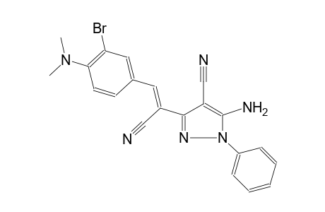 5-amino-3-{(Z)-2-[3-bromo-4-(dimethylamino)phenyl]-1-cyanoethenyl}-1-phenyl-1H-pyrazole-4-carbonitrile