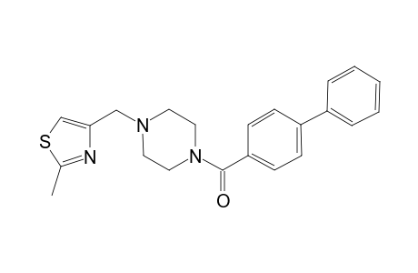 (Biphenyl-4-yl)[4-(2-methylthiazol-4-ylmethyl)piperazin-1-yl]methanone