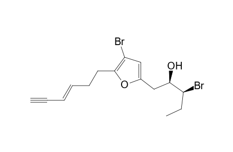 3-Bromanyl-1-[4-bromanyl-5-[(E)-hex-3-en-5-ynyl]furan-2-yl]pentan-2-ol