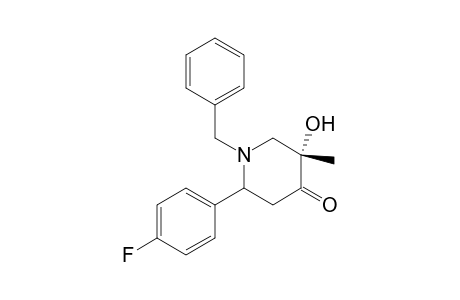 1-Benzyl-6-(4-fluorophenyl)-3a-hydroxy-3-methyl-4-piperidone
